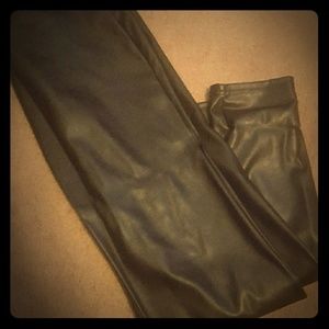 Abercrombie and Fitch black leather pants